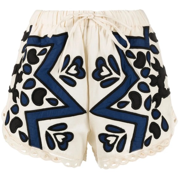 Sea New York Pants - Sea New York Kaia Embroidered Shorts in Navy size M